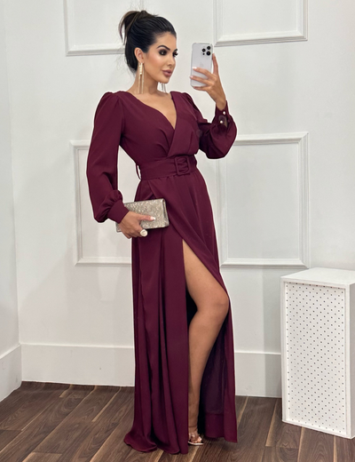 FotoVestido Longo Michelle Marsala