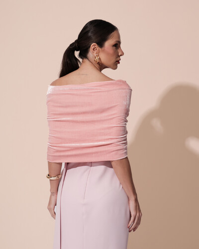 FotoEstola Veludo Rosa