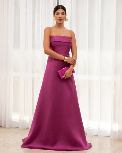 Foto Vestido Longo de Festa Zibeline Tomara que Caia Fúcsia