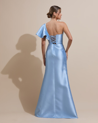 Foto Vestido de Festa Longo um Ombro Tomara que Caia Zibeline Serenity New