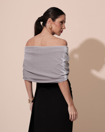 FotoEstola Veludo Cinza