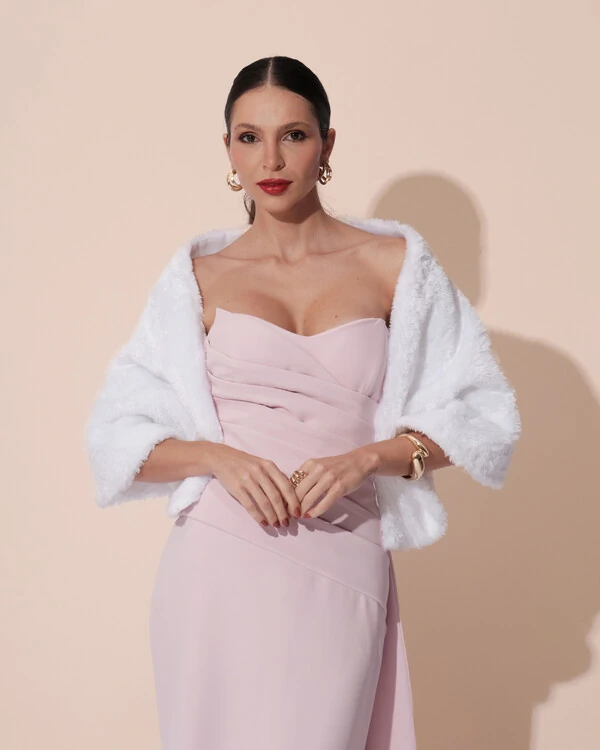 Estola Branco Fake Fur