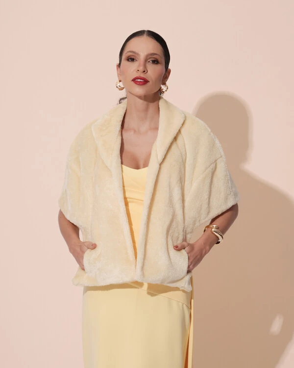 Estola Fake Fur Palha