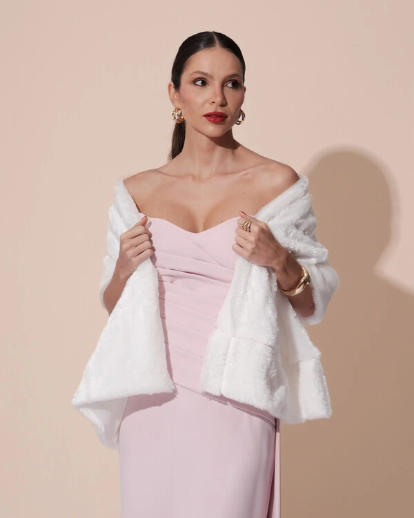 Estola de Pele Branco