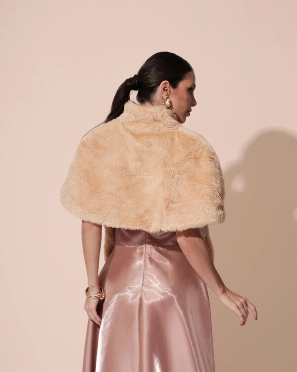 Estola Fake Fur Bege New