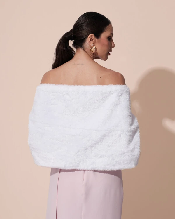 Estola Branco Fake Fur