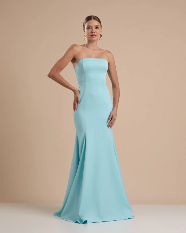 Vestido de Festa Longo Alfaiataria Tomara que Caia Saia Sereia Tiffany