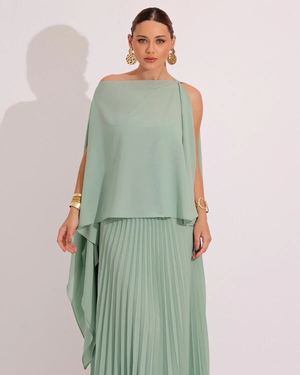 Capa Mil Formas Crepe Verde Menta