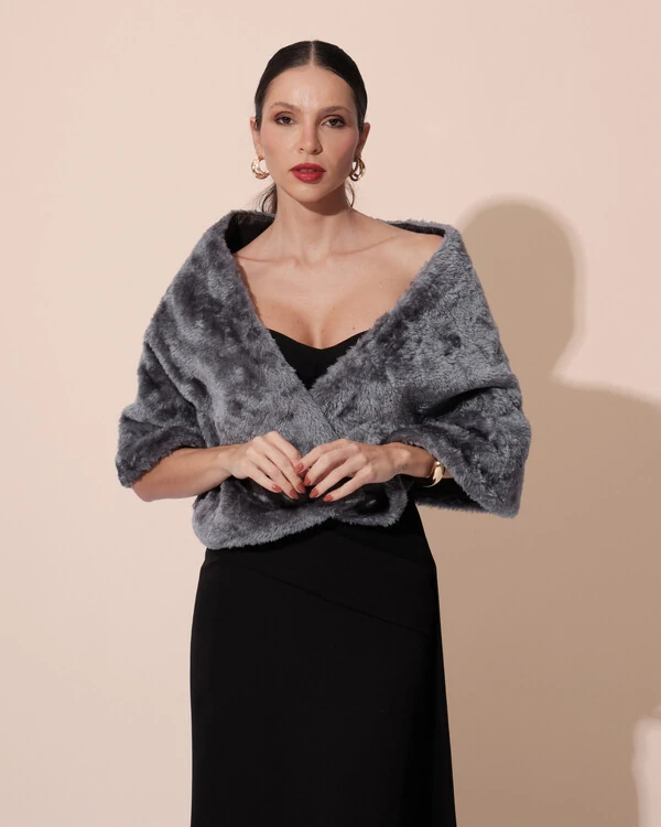 Estola Grafite Fake Fur