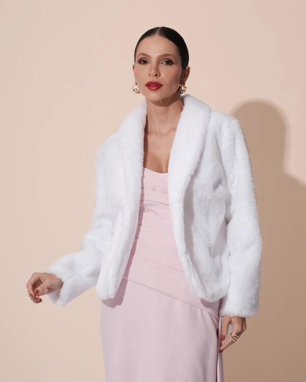 Casaco Fake Fur Branco