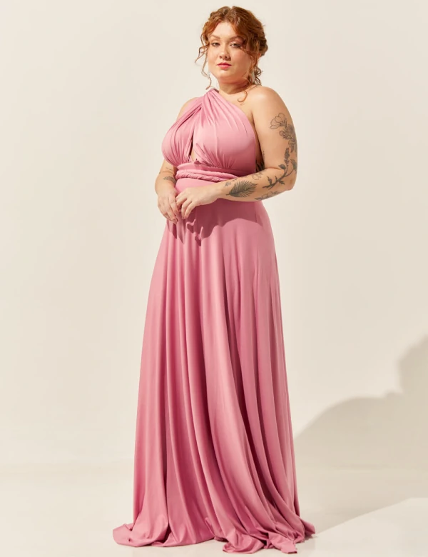 Vestido Longo Milformas Rose Escuro