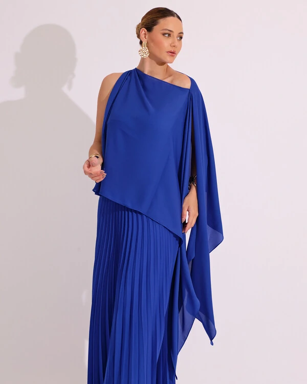 Capa Mil Formas Crepe Azul Royal