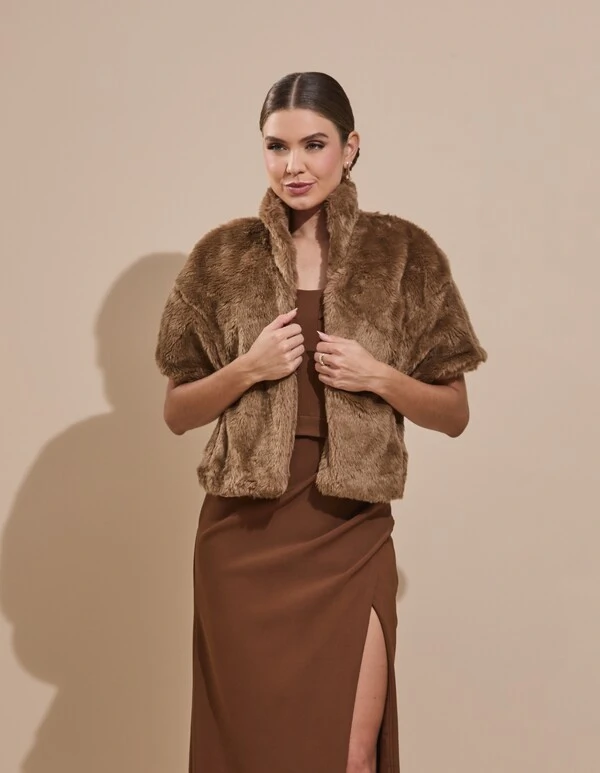 Estola Fake Fur Mocha Mousse