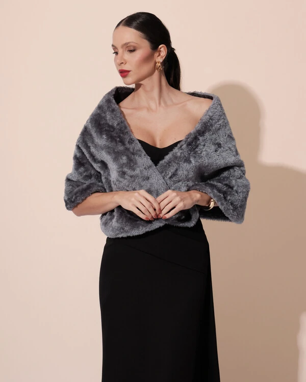 Estola Grafite Fake Fur