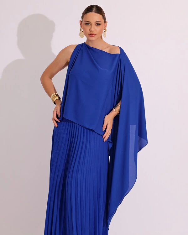Capa Mil Formas Crepe Azul Royal