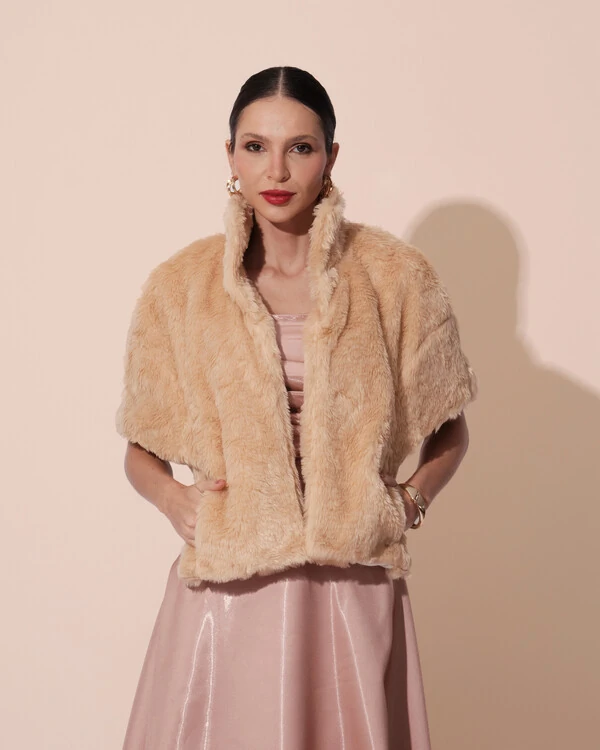 Estola Fake Fur Bege New