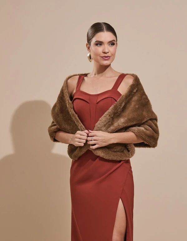 Estola Mocha Mousse Fake Fur