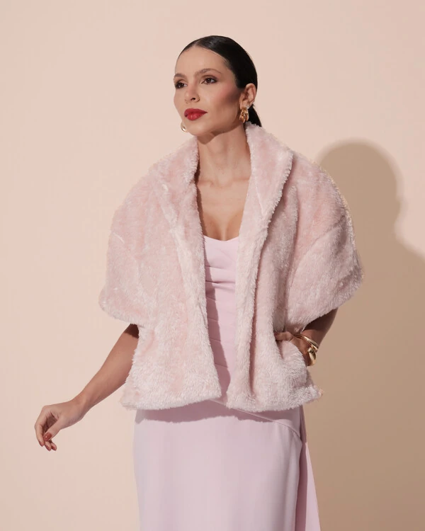 Estola Fake Fur Rose