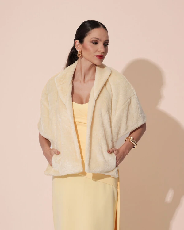 Estola Fake Fur Palha