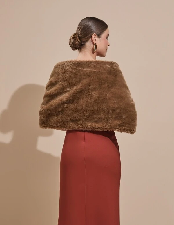 Estola Mocha Mousse Fake Fur