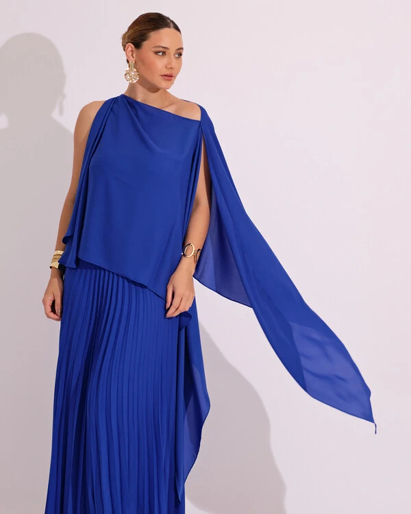 Capa Mil Formas Crepe Azul Royal