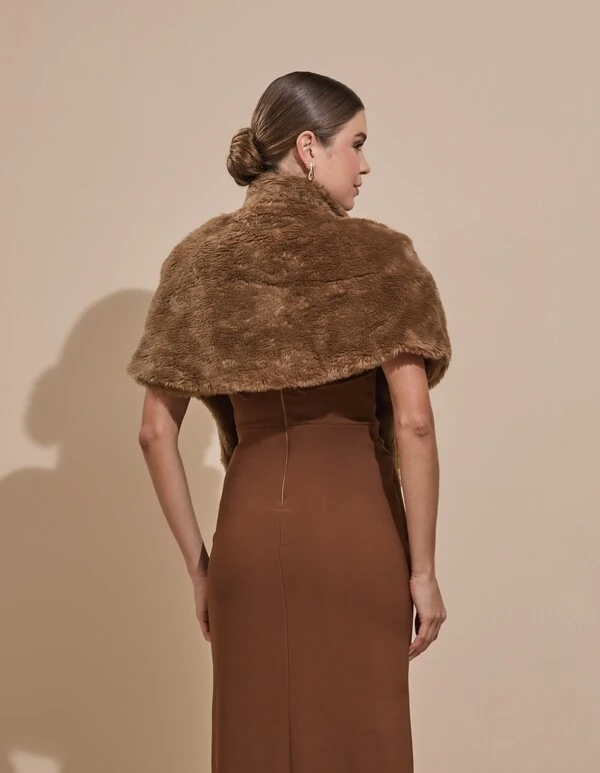 Estola Fake Fur Mocha Mousse