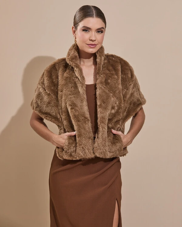 Estola Fake Fur Mocha Mousse