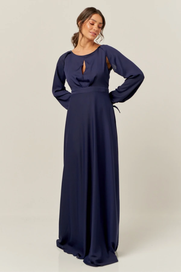 Vestido Longo Lana Marinho