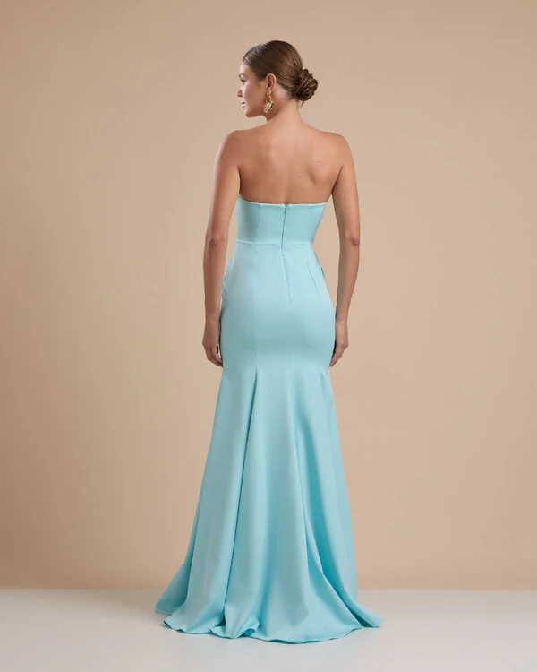 Vestido de Festa Longo Alfaiataria Tomara que Caia Saia Sereia Tiffany