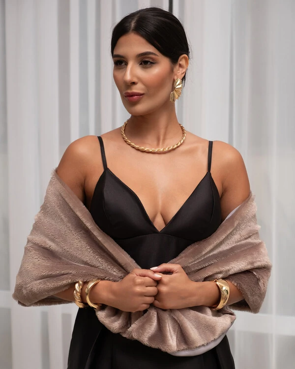 Estola Areia Fake Fur