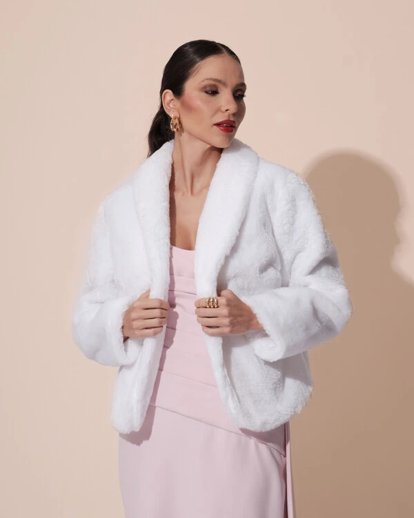 Casaco Fake Fur Branco