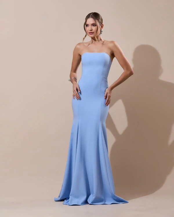 Vestido de Festa Longo Alfaiataria Tomara que Caia Saia Sereia Serenity