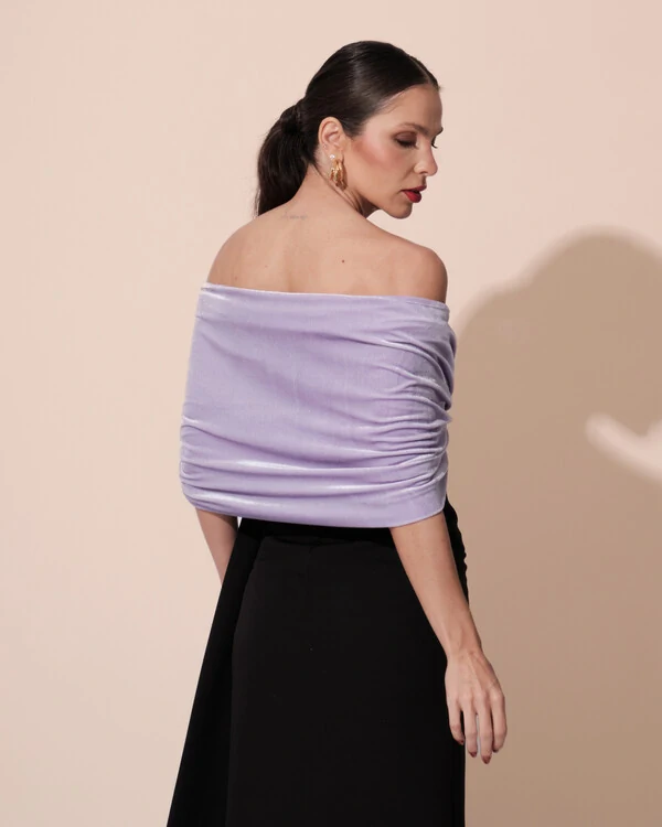 Estola Veludo Lilás