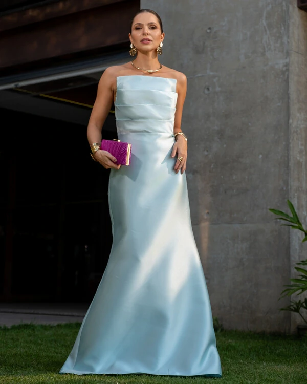 Vestido de Festa Longo Tomara que Caia Zibeline Tiffany