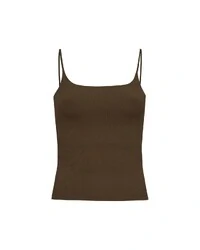 Blusa Alça Ribana Marrom