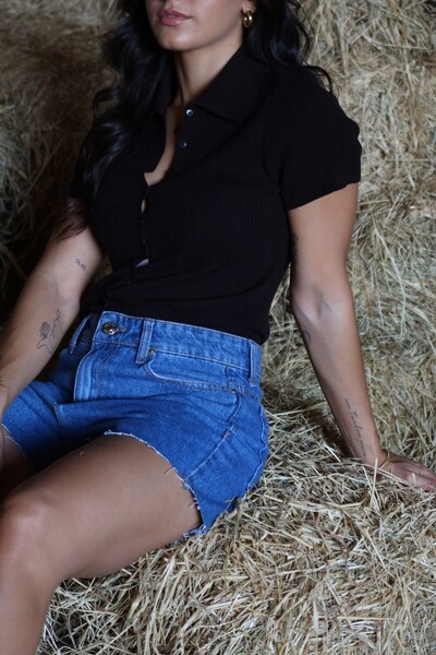 FotoBermuda Jeans Reta