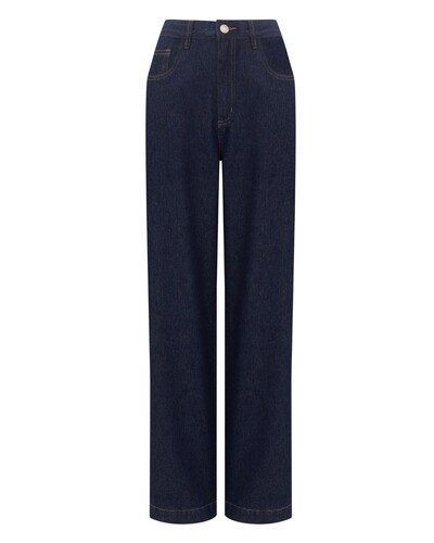 Foto Calça Jeans Reta Escura