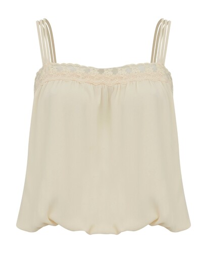 Foto Blusa Chiffon com Renda Off White