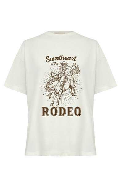 Foto T-Shirt Oversized Off White Sweetheart