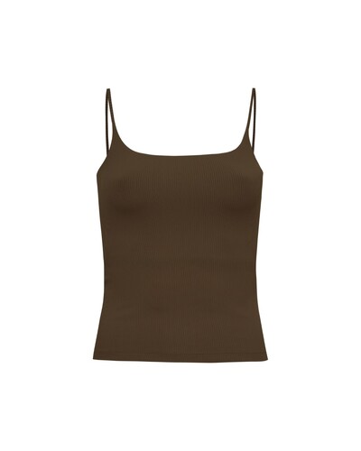 Foto Blusa Alça Ribana Marrom