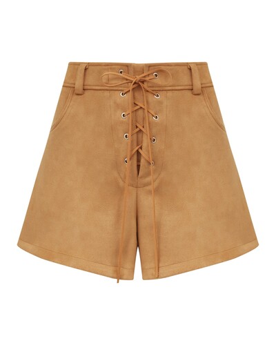 Foto Shorts Suede Bege
