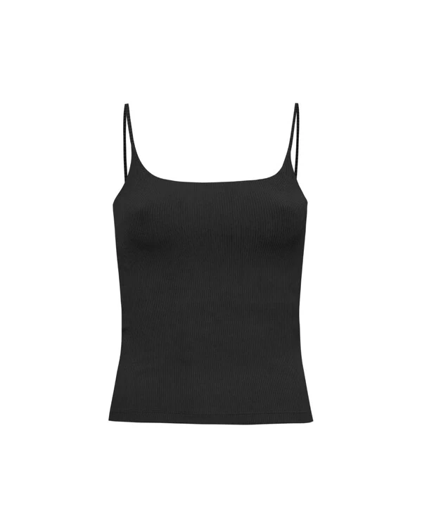 Blusa Alça Ribana Preta