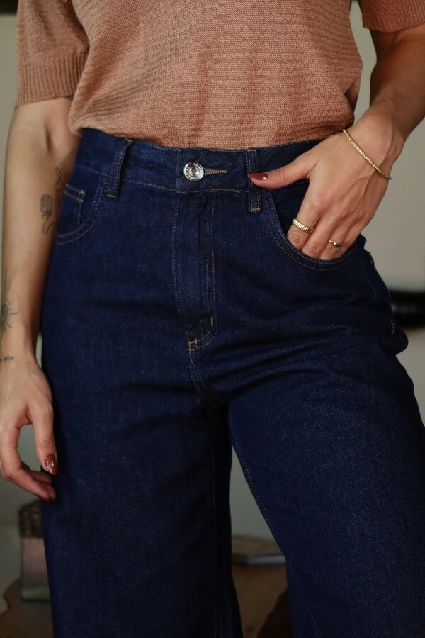 Calça Jeans Reta Escura