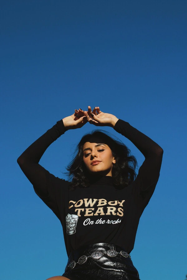 T-Shirt Oversized Preta Cowboys Tears