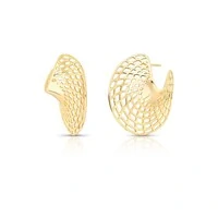 Brinco Swirl Aramado com Banho de Ouro 18K