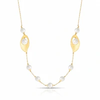 Colar Dune Pendente com Pérola Barroca e Banho de Ouro 18K
