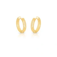 Brinco Aramado Basic Banhado a Ouro 18K- Elegância Clássica com Brilho Intenso