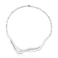 Colar Ramo Banho Ródio Branco