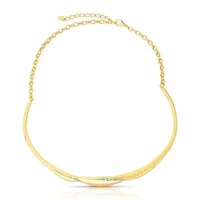 Choker Auguri com Zircônias e Banho Ouro 18K | Design Fluido e Sofisticado
