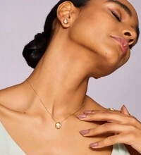 Conjunto Lumina com Zircônias Banho de Ouro 18k